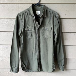 American Eagle, green button down, size small.